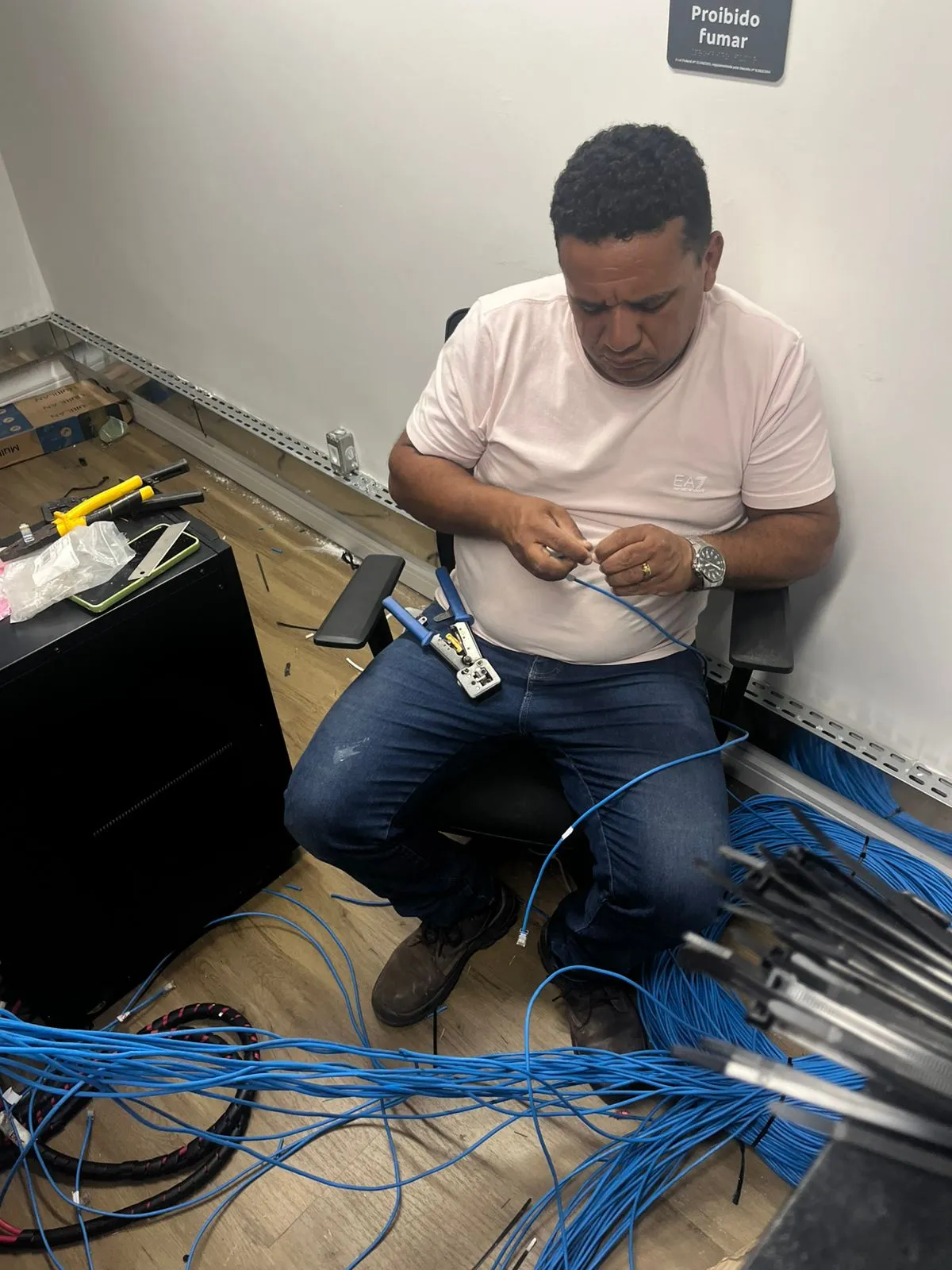 Detalhe final da reforma da agência